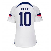 Camiseta Estados Unidos Christian Pulisic #10 Primera Equipación para mujer Mundial 2022 manga corta